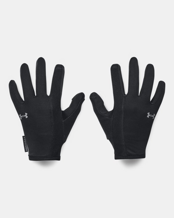 Women's UA Storm Run Liner Gloves in Black image number 0